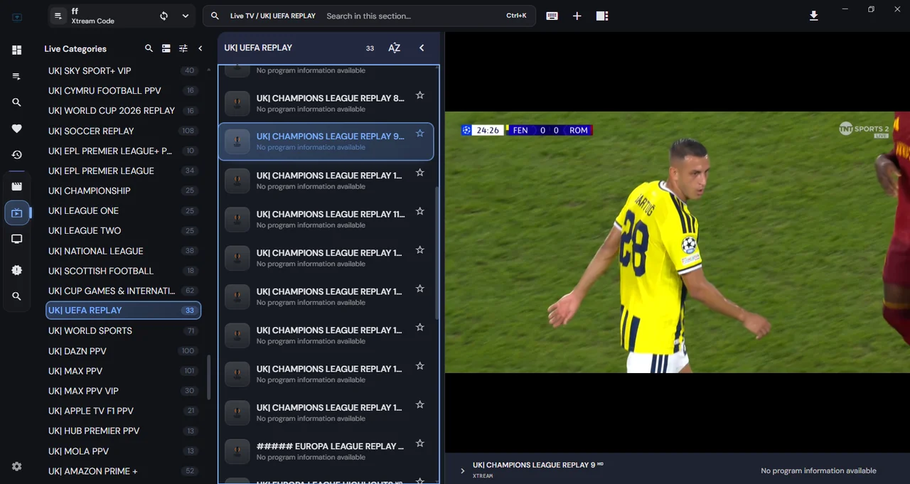 UEFA Champions League and Europa League Match Catch-Up