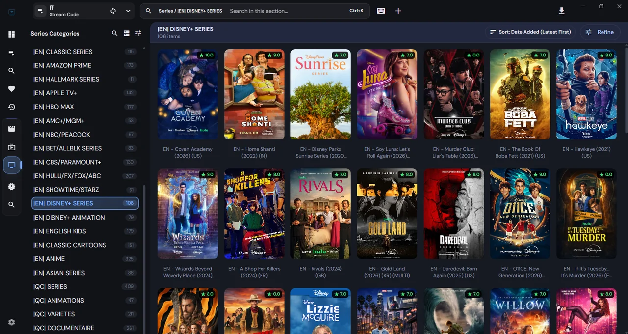 Disney+ Marvel and Animation Series Library